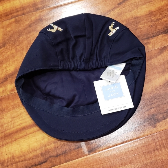 Janie and Jack NWT 2T-3 navy cap with embroidered dogs - Picture 4 of 4